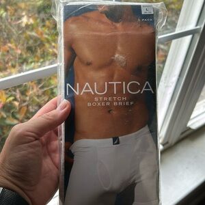NEW IN PLASTIC Nautica Stretch Boxer Brief 2-pack large black/grey $39.00